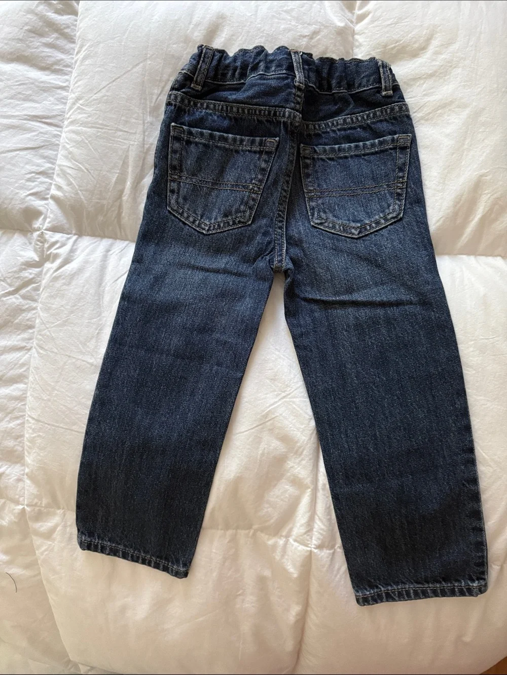 The Children's Place Dark Blue Straight Jeans - Elastic Waist
